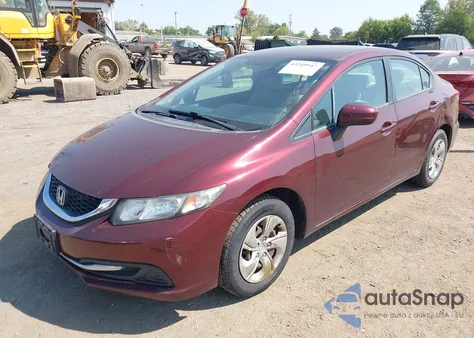 2015 Honda Civic Lx из США, поврежденный, VIN 19XFB2F52FE101527